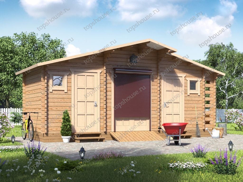 Хозблок с дровником «Куча мала». 12993